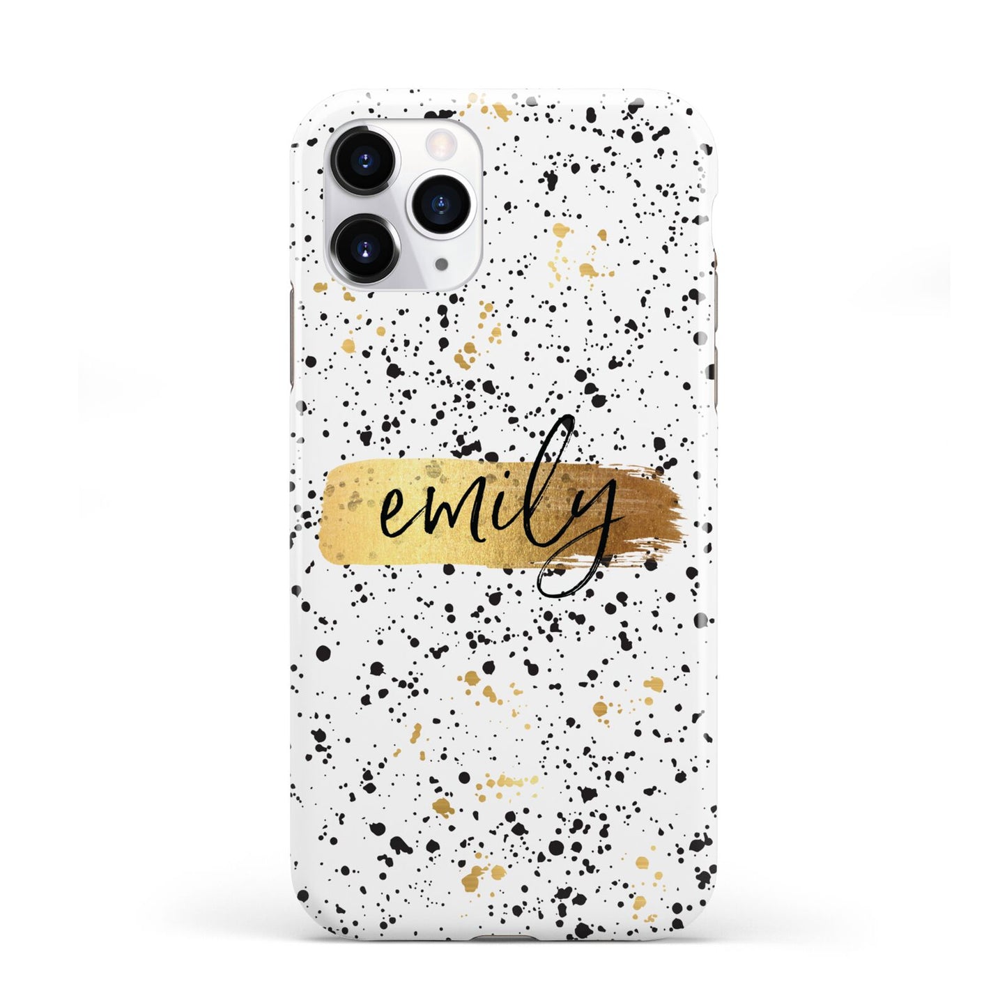 Personalised Ink Splatter Gold iPhone 11 Pro 3D Tough Case