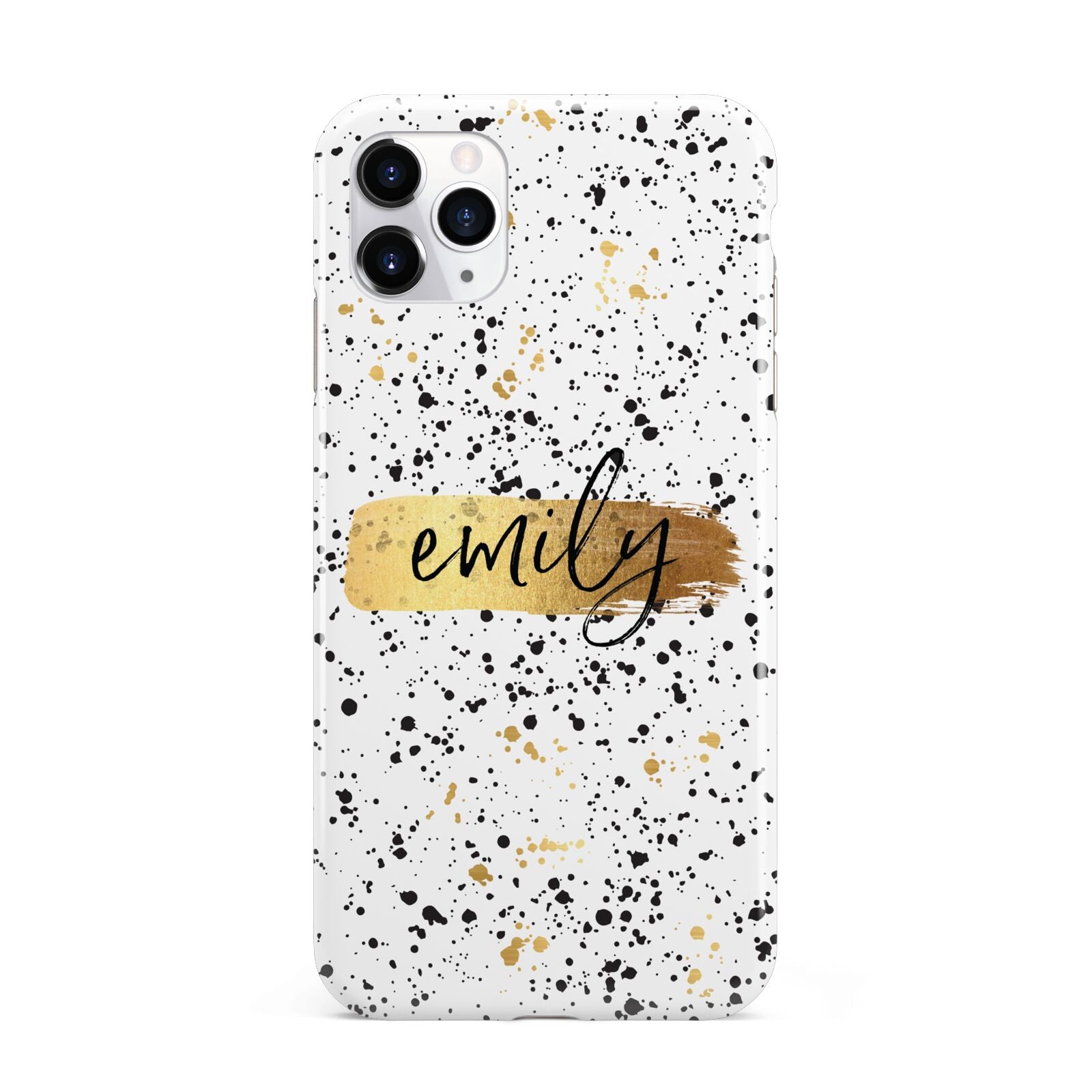Personalised Ink Splatter Gold iPhone 11 Pro Max 3D Tough Case