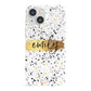 Personalised Ink Splatter Gold iPhone 13 Mini Full Wrap 3D Snap Case