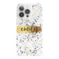 Personalised Ink Splatter Gold iPhone 13 Pro Full Wrap 3D Snap Case
