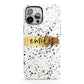 Personalised Ink Splatter Gold iPhone 13 Pro Max Full Wrap 3D Tough Case
