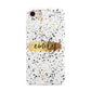 Personalised Ink Splatter Gold iPhone 8 3D Tough Case on Gold Phone