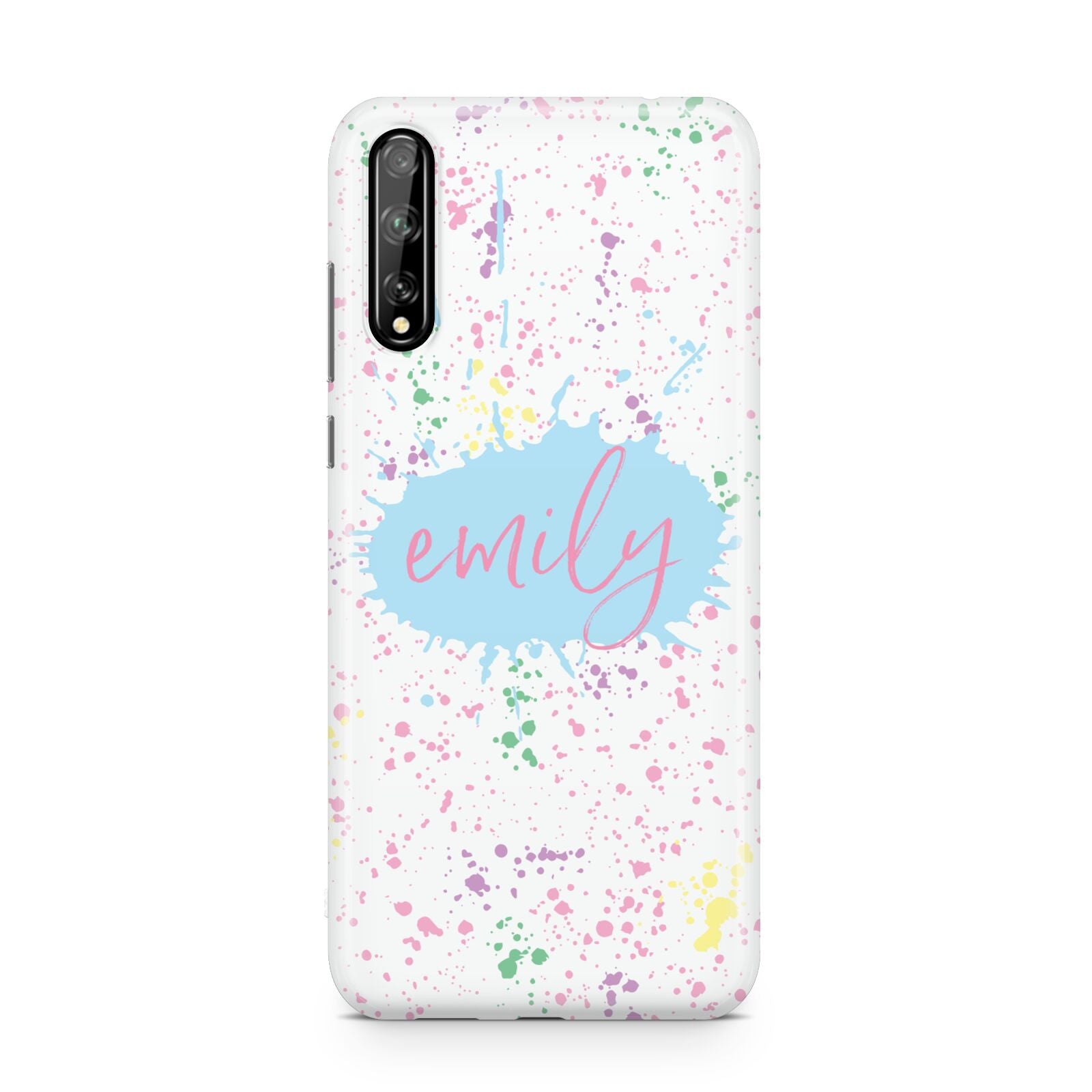Personalised Ink Splatter Mulitcoloured Huawei Enjoy 10s Phone Case