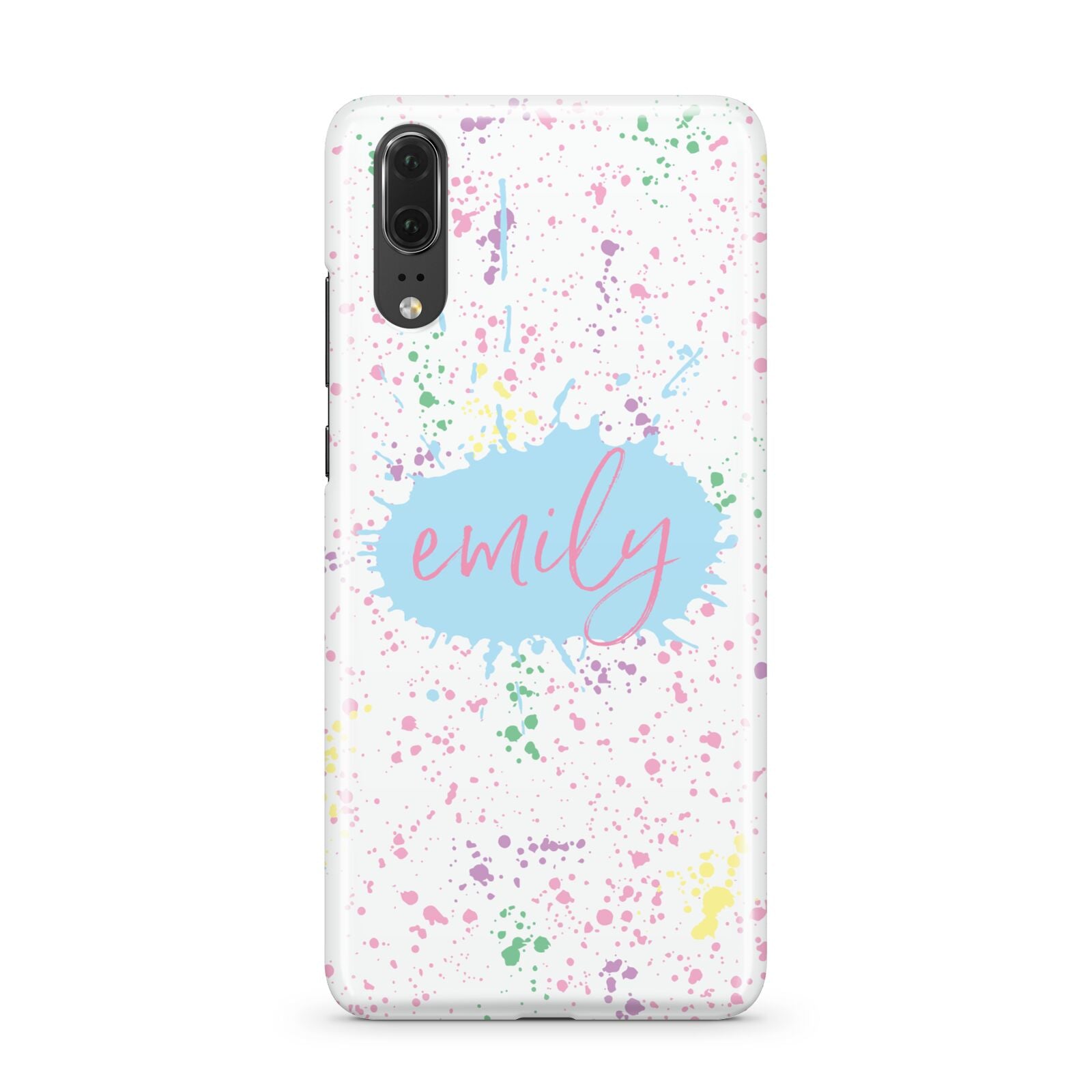 Personalised Ink Splatter Mulitcoloured Huawei P20 Phone Case