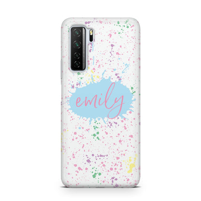 Personalised Ink Splatter Mulitcoloured Huawei P40 Lite 5G Phone Case