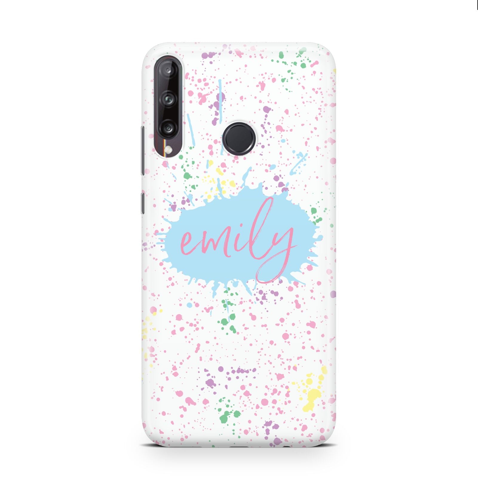 Personalised Ink Splatter Mulitcoloured Huawei P40 Lite E Phone Case