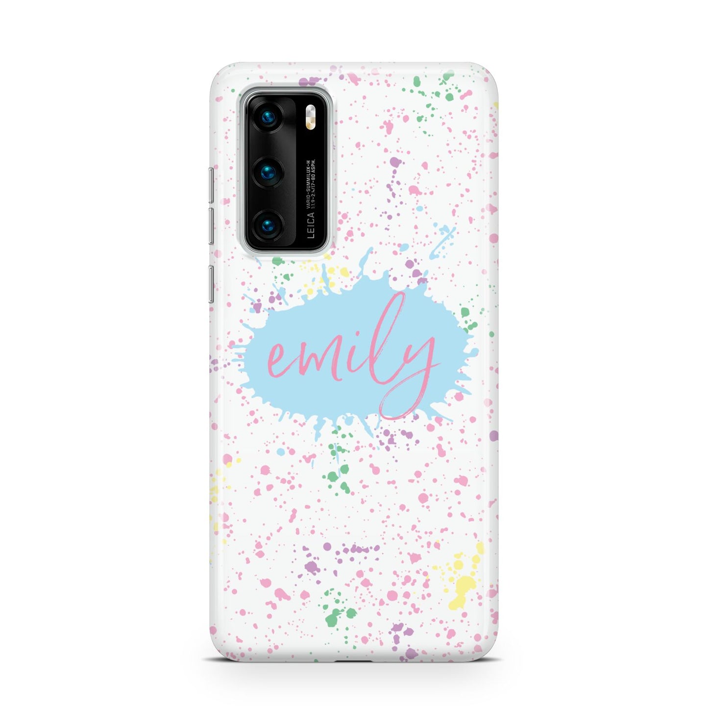 Personalised Ink Splatter Mulitcoloured Huawei P40 Phone Case