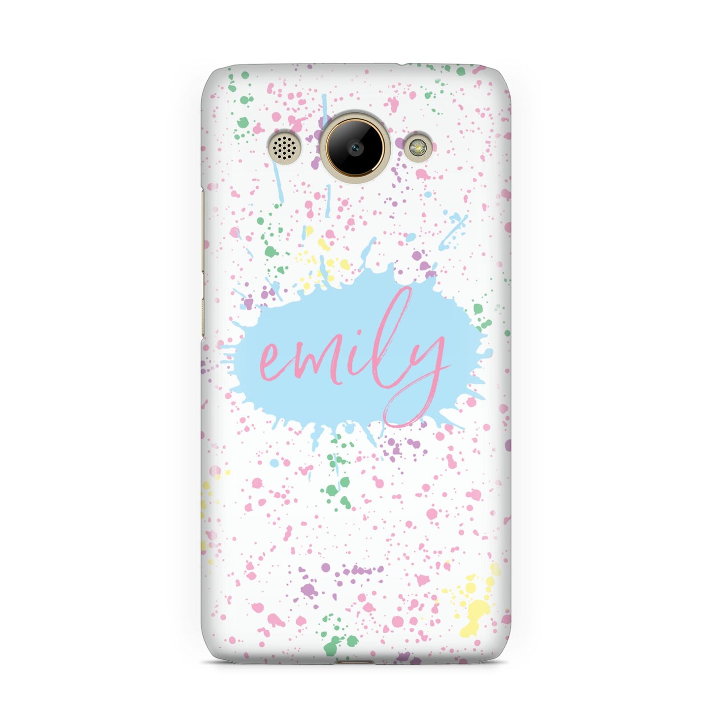 Personalised Ink Splatter Mulitcoloured Huawei Y3 2017
