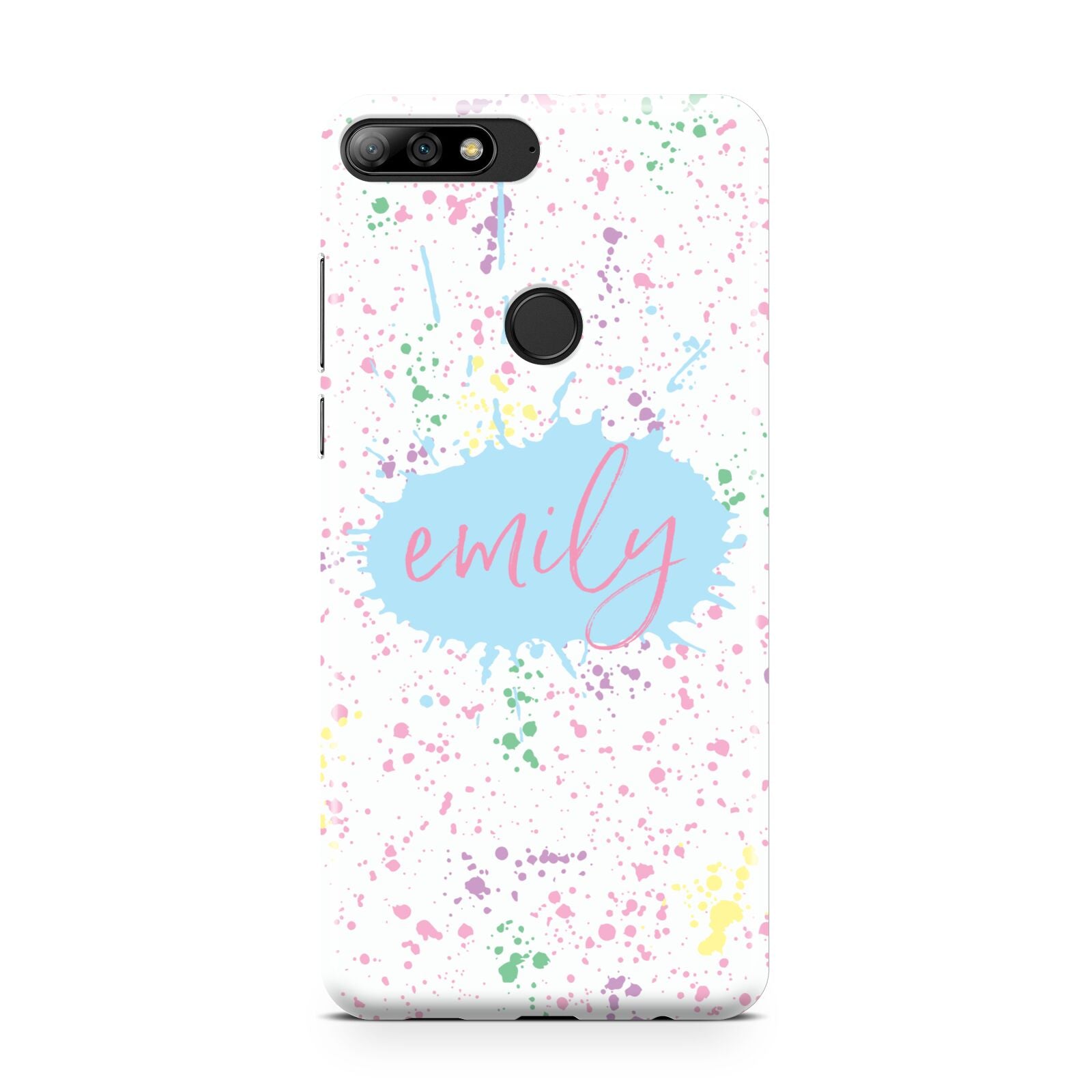 Personalised Ink Splatter Mulitcoloured Huawei Y7 2018
