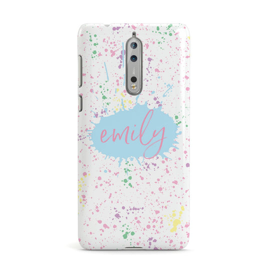 Personalised Ink Splatter Mulitcoloured Nokia Case