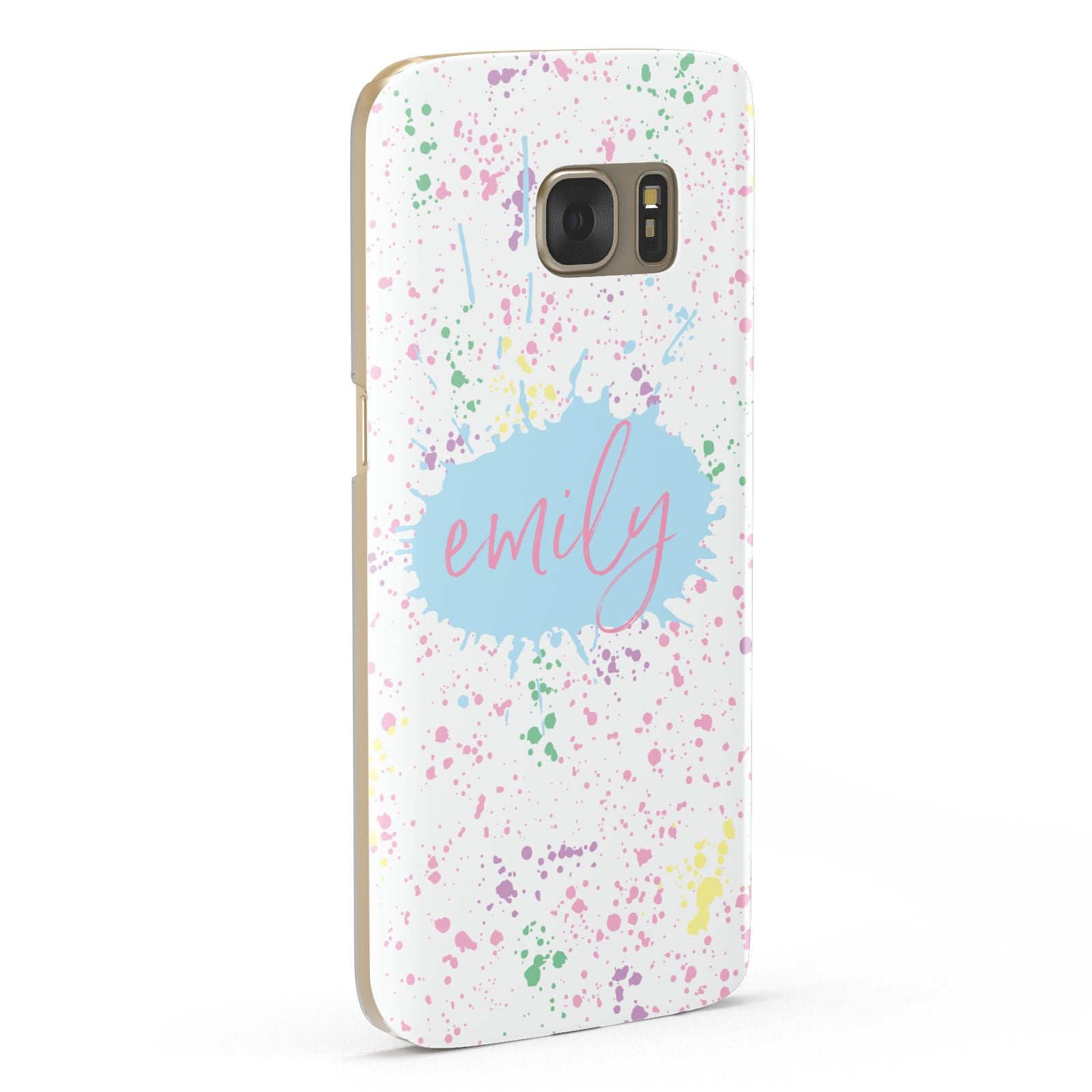Personalised Ink Splatter Mulitcoloured Samsung Galaxy Case Fourty Five Degrees