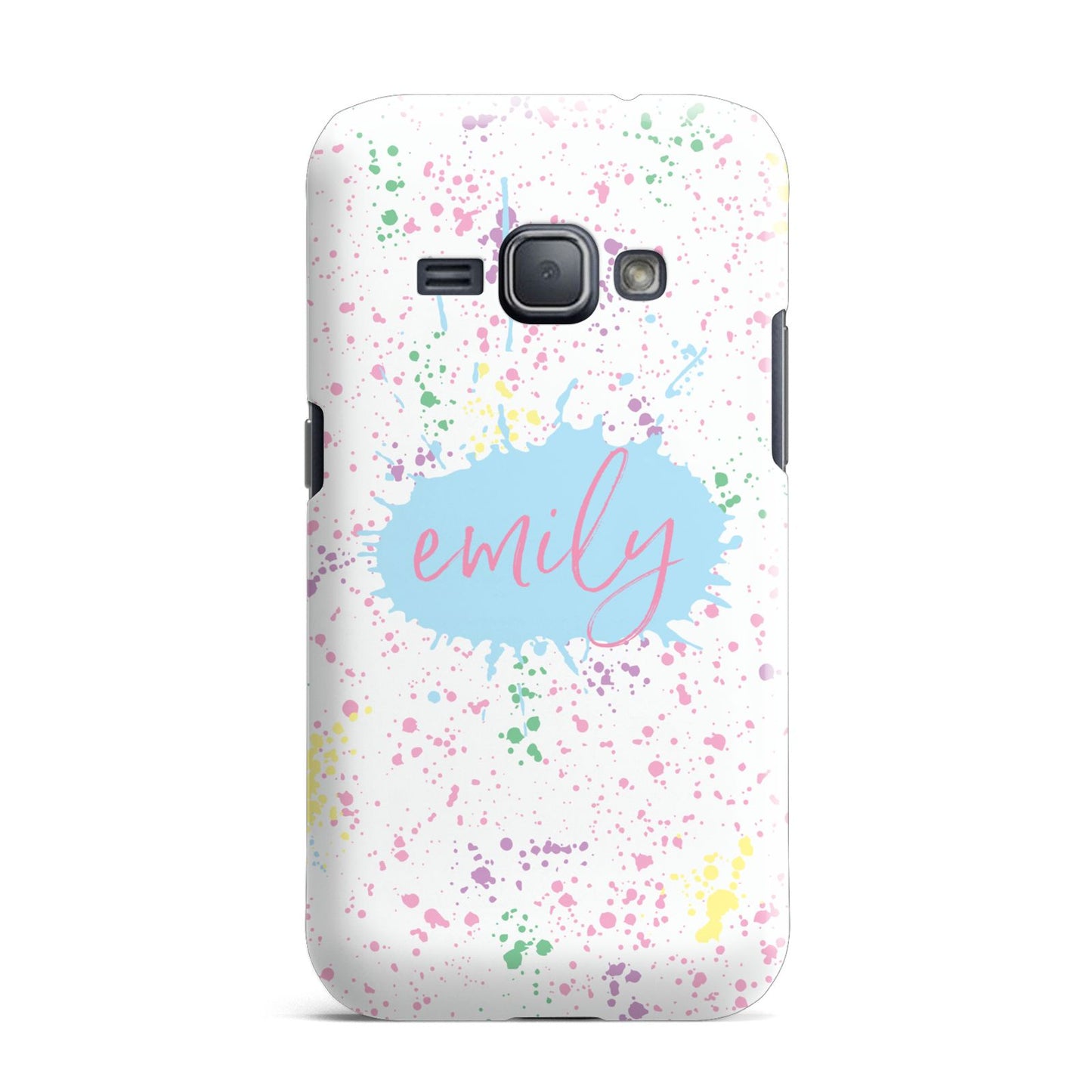Personalised Ink Splatter Mulitcoloured Samsung Galaxy J1 2016 Case