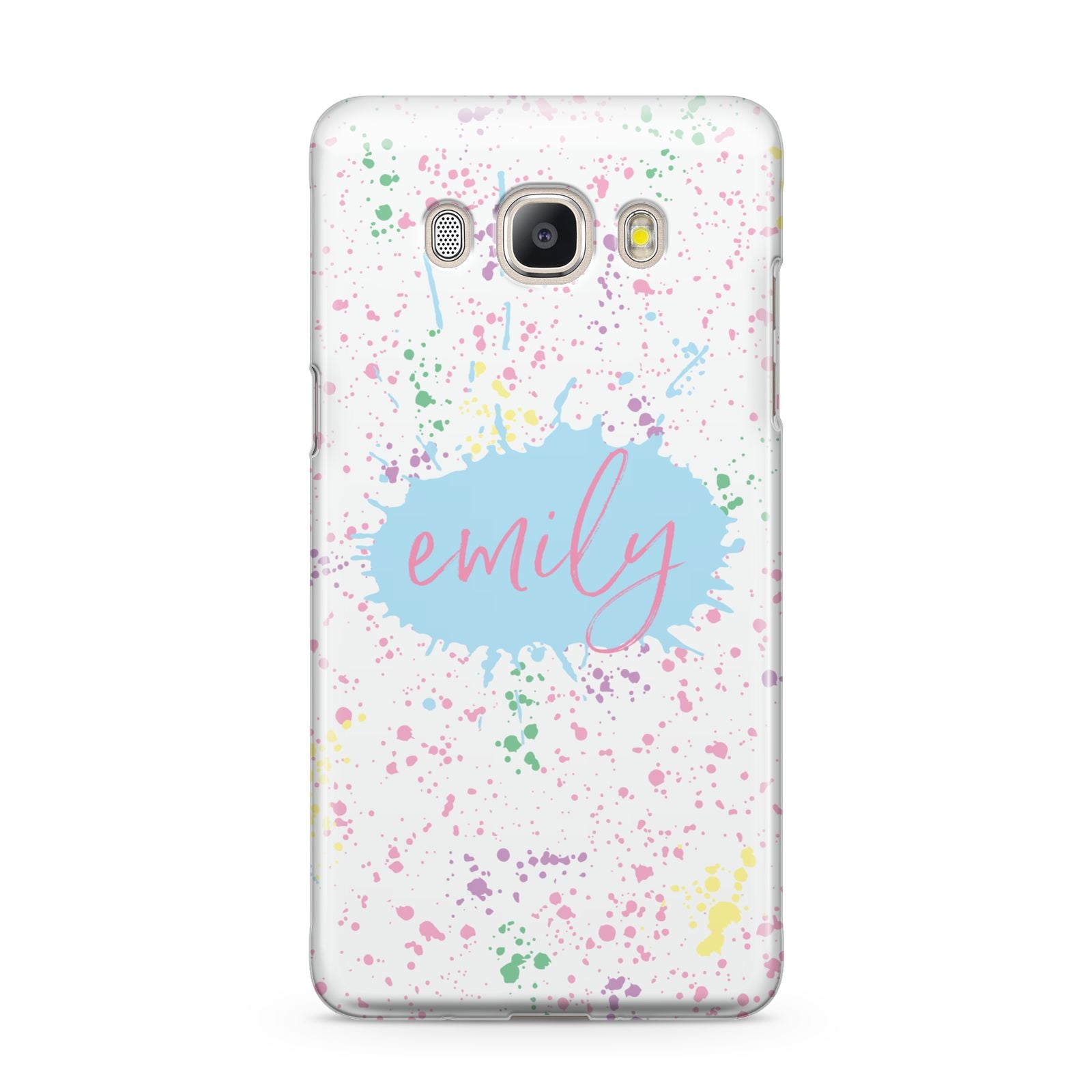 Personalised Ink Splatter Mulitcoloured Samsung Galaxy J5 2016 Case