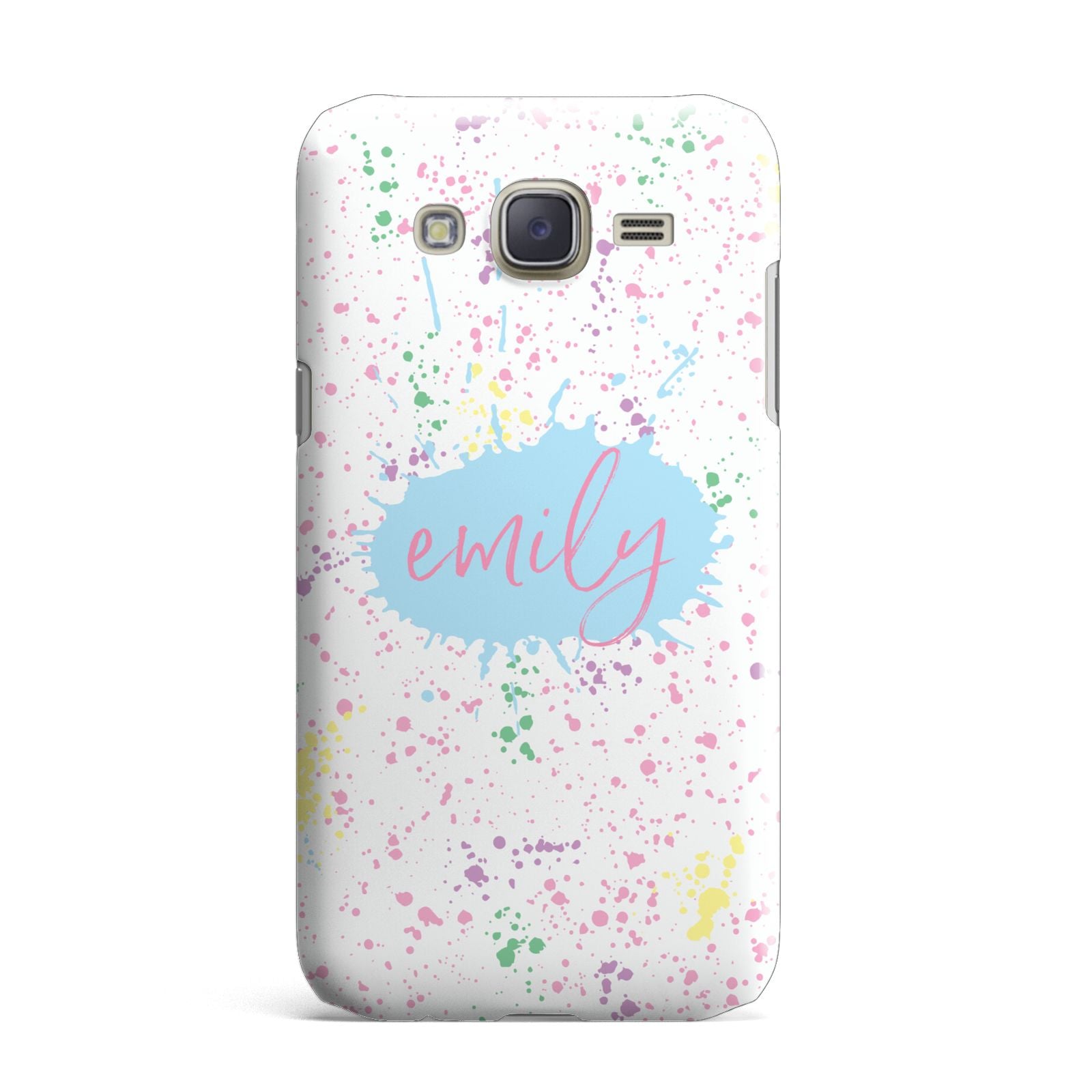 Personalised Ink Splatter Mulitcoloured Samsung Galaxy J7 Case