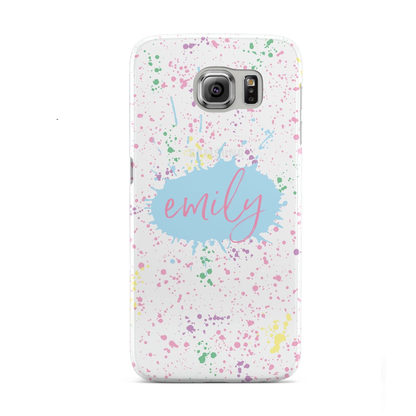 Personalised Ink Splatter Mulitcoloured Samsung Galaxy S6 Case