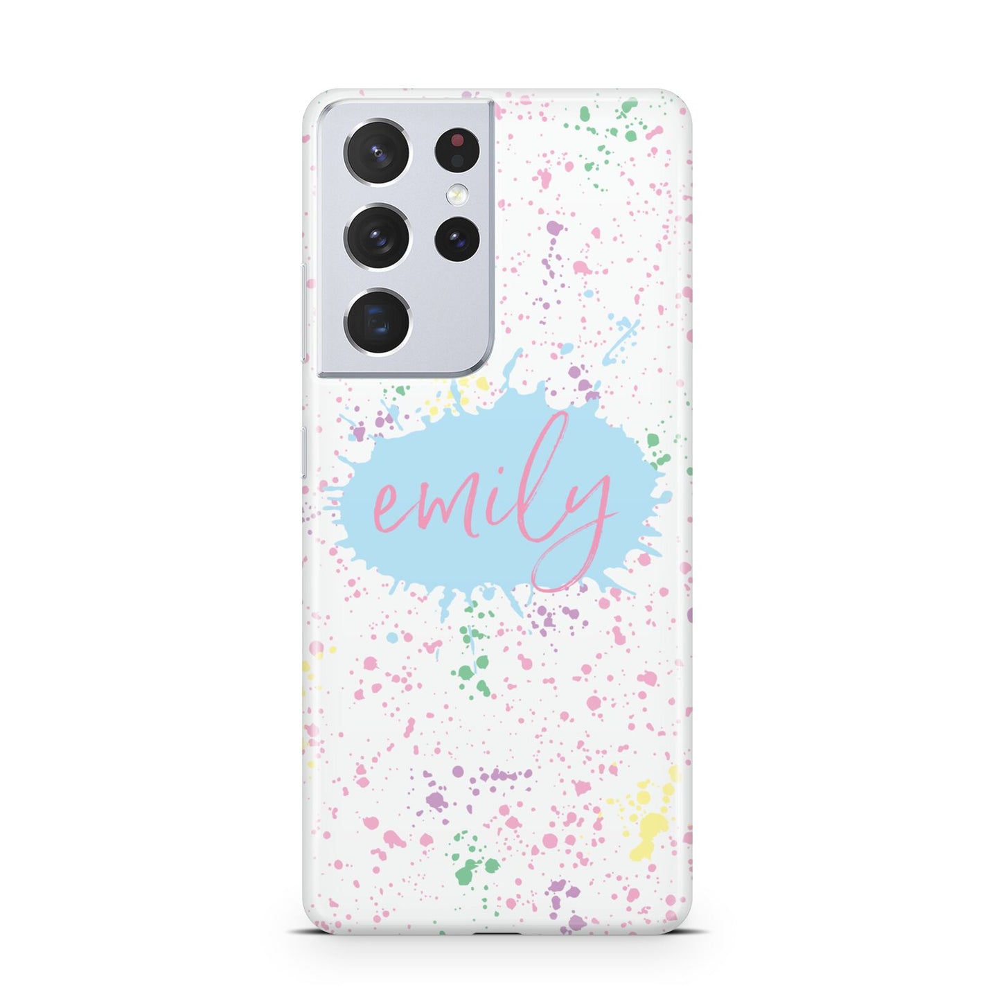 Personalised Ink Splatter Mulitcoloured Samsung S21 Ultra Case