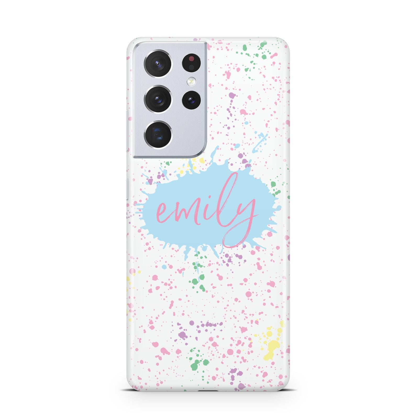 Personalised Ink Splatter Mulitcoloured Samsung S21 Ultra Case