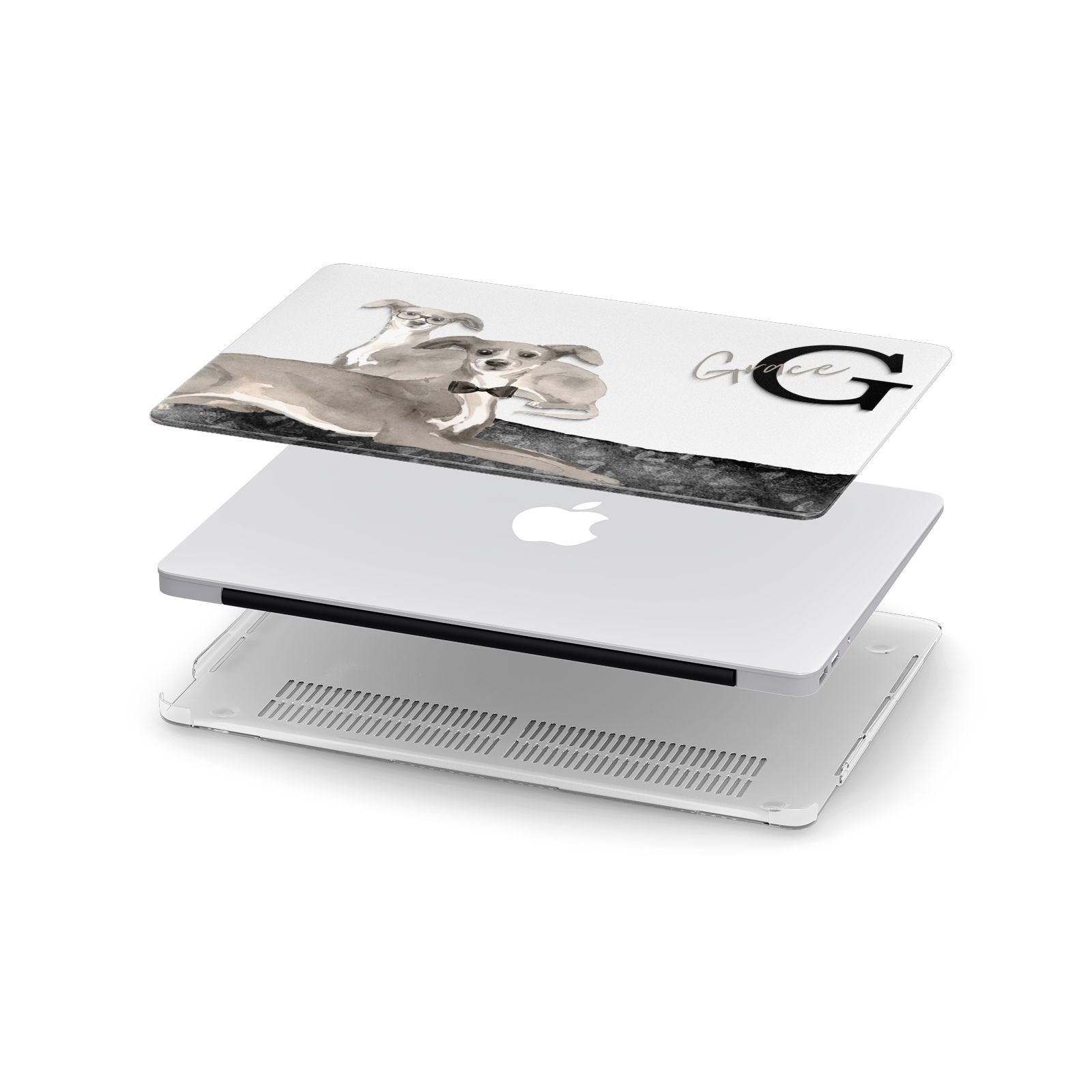 Personalised Italian Greyhound Apple MacBook Case in Detail