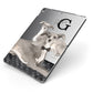 Personalised Italian Greyhound Apple iPad Case on Grey iPad Side View