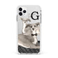 Personalised Italian Greyhound Apple iPhone 11 Pro Max in Silver with White Impact Case