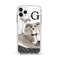 Personalised Italian Greyhound Apple iPhone 11 Pro in Silver with White Impact Case