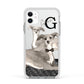 Personalised Italian Greyhound Apple iPhone 11 in White with White Impact Case