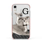 Personalised Italian Greyhound Apple iPhone XR Impact Case Pink Edge on Silver Phone