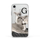 Personalised Italian Greyhound Apple iPhone XR Impact Case White Edge on Silver Phone