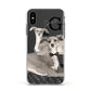 Personalised Italian Greyhound Apple iPhone Xs Impact Case White Edge on Black Phone