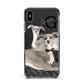 Personalised Italian Greyhound Apple iPhone Xs Max Impact Case Black Edge on Black Phone