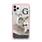 Personalised Italian Greyhound iPhone 11 Pro Max Impact Pink Edge Case