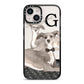 Personalised Italian Greyhound iPhone 14 Black Impact Case on Silver phone