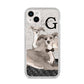 Personalised Italian Greyhound iPhone 14 Plus Glitter Tough Case Starlight