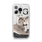 Personalised Italian Greyhound iPhone 14 Pro Clear Tough Case Silver