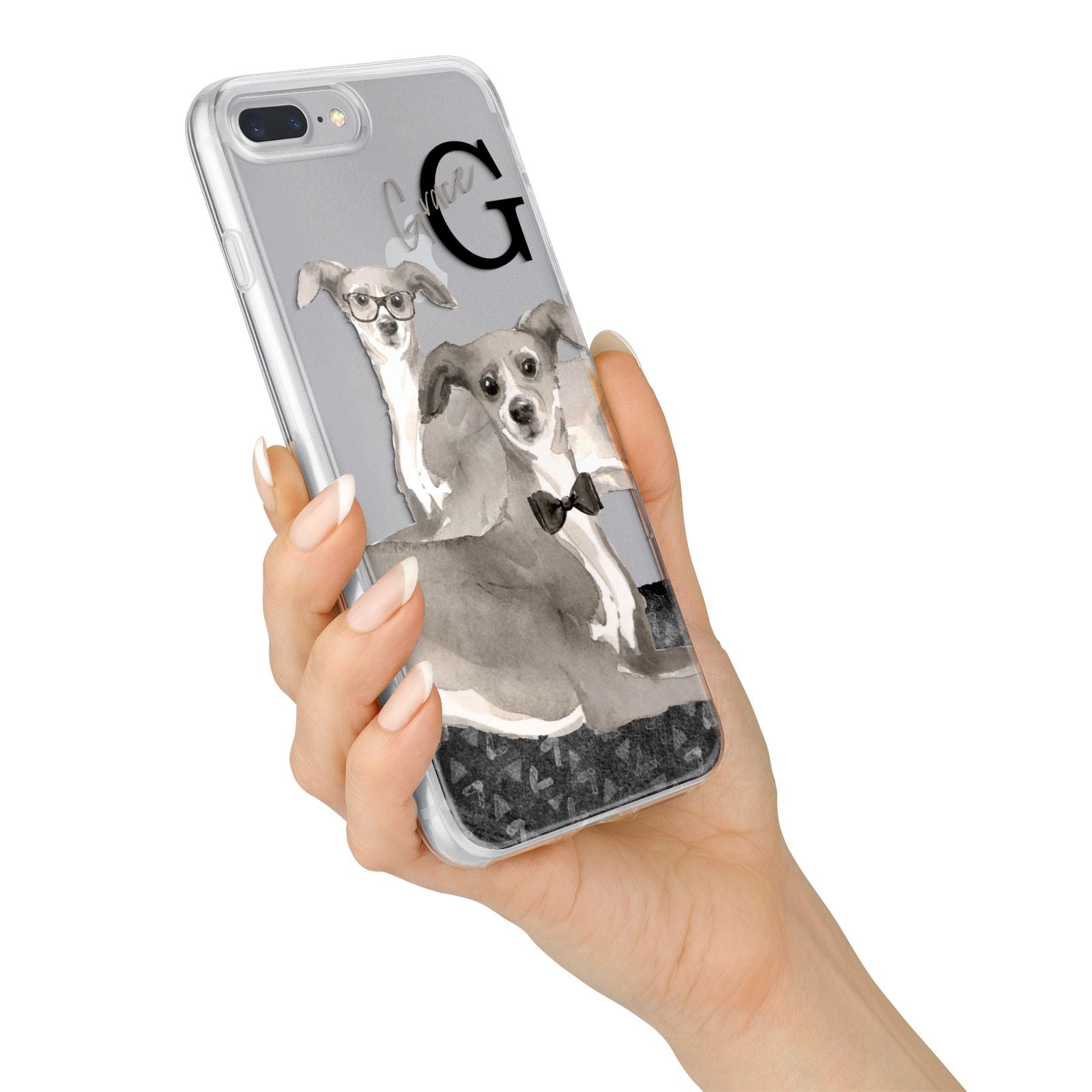 Personalised Italian Greyhound iPhone 7 Plus Bumper Case on Silver iPhone Alternative Image