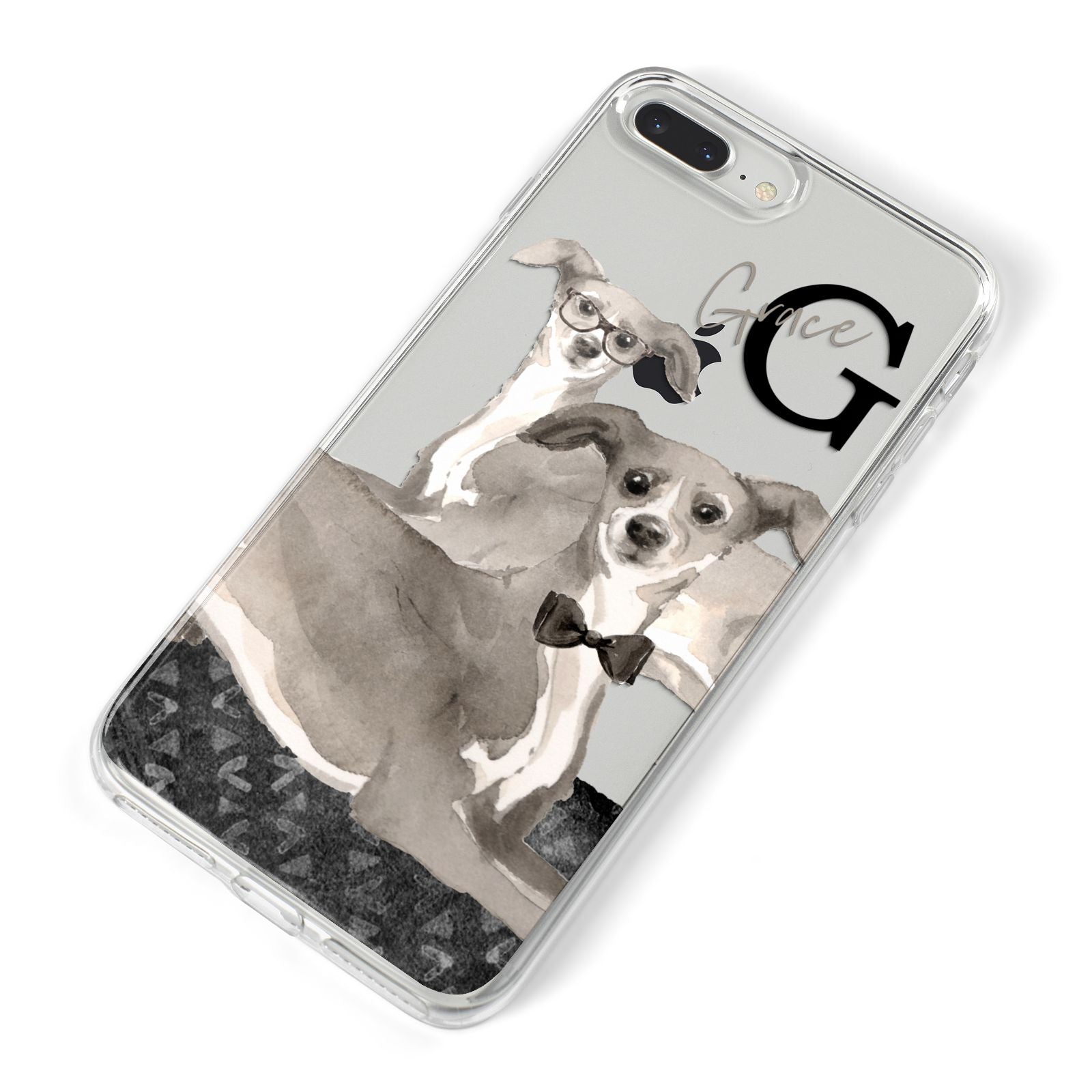 Personalised Italian Greyhound iPhone 8 Plus Bumper Case on Silver iPhone Alternative Image