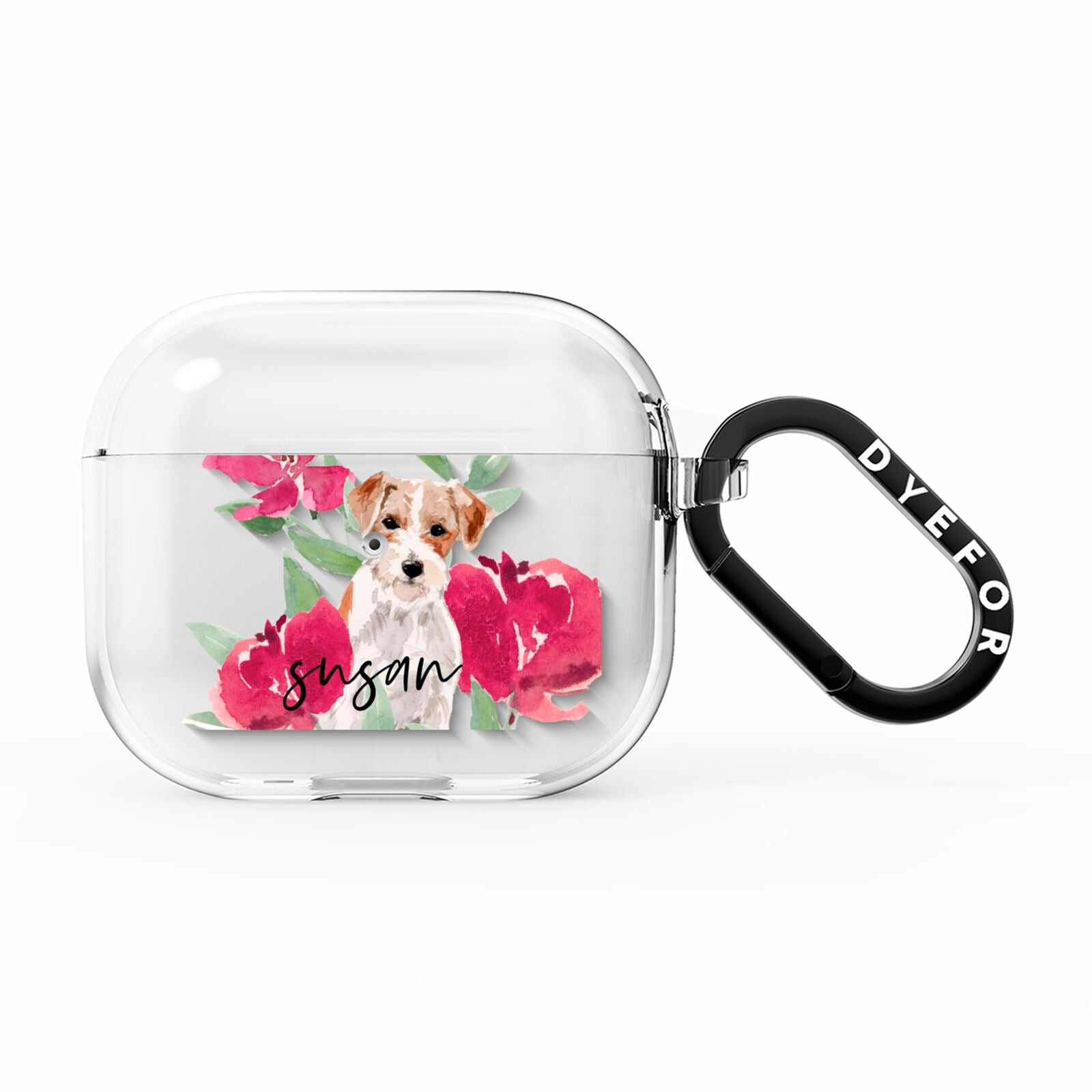 Personalised Jack Russel AirPods Clear Case 3rd Gen