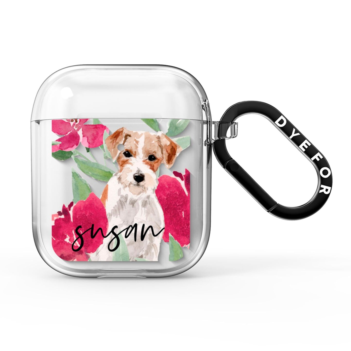 Personalised Jack Russel AirPods Clear Case