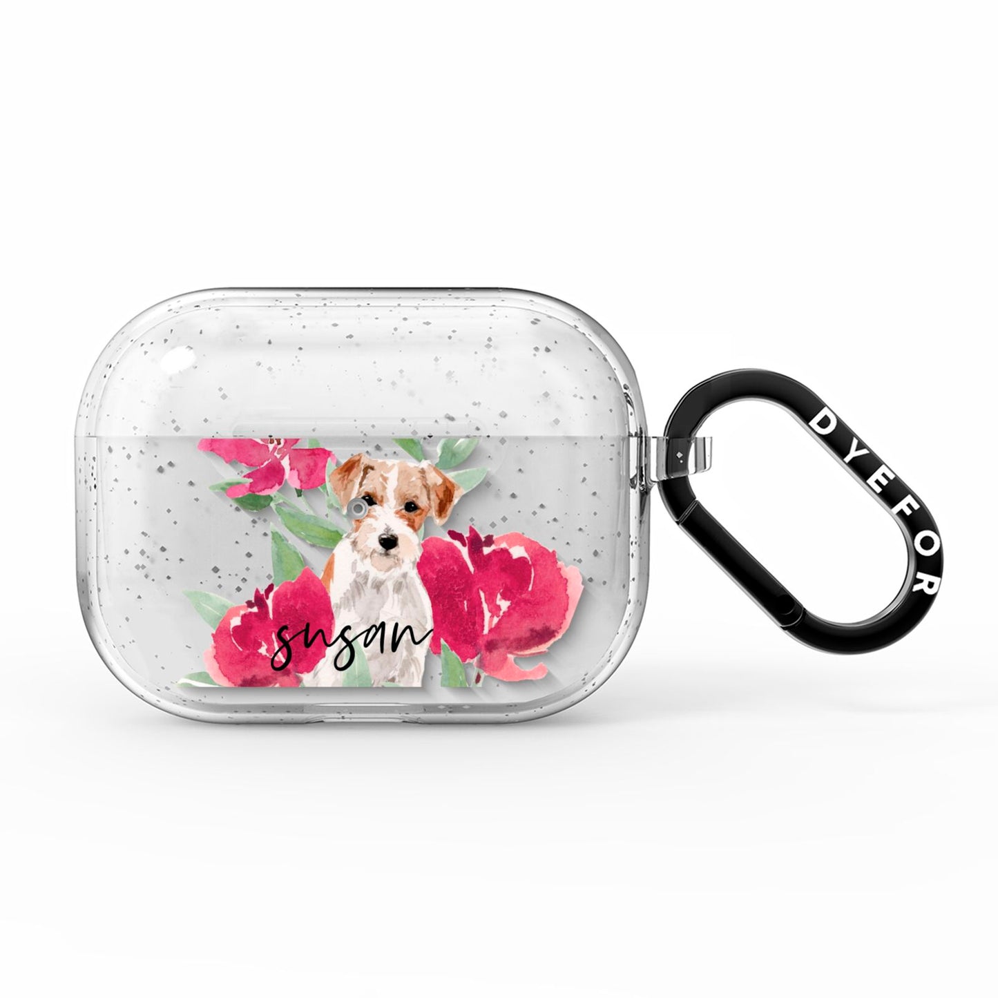 Personalised Jack Russel AirPods Pro Glitter Case
