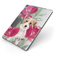 Personalised Jack Russel Apple iPad Case on Grey iPad Side View