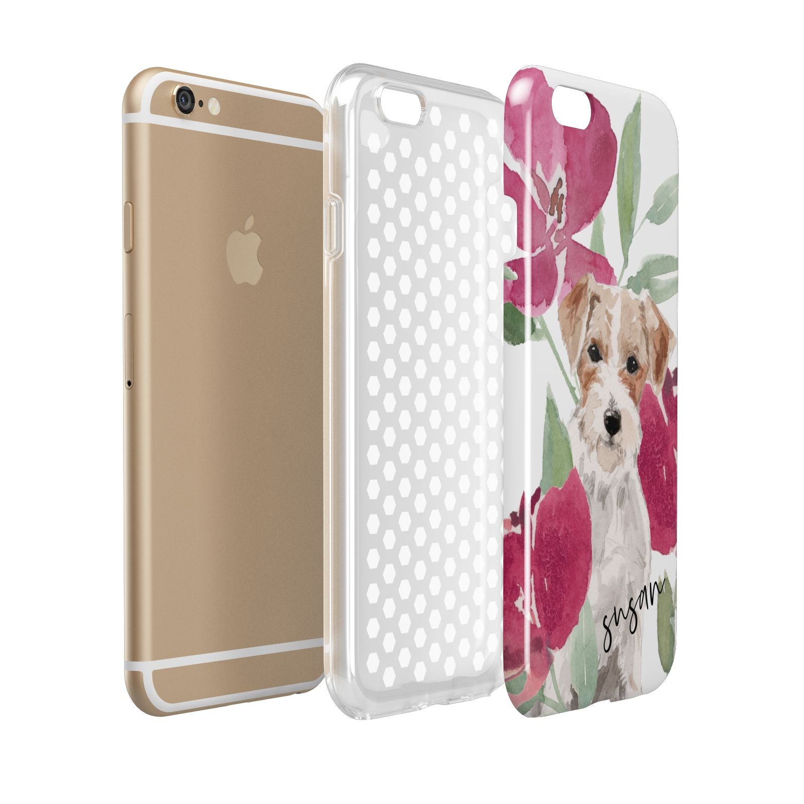Personalised Jack Russel Apple iPhone 6 3D Tough Case Expanded view