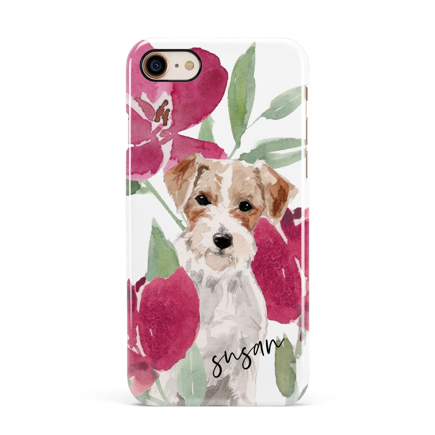 Personalised Jack Russel Apple iPhone 7 8 3D Snap Case