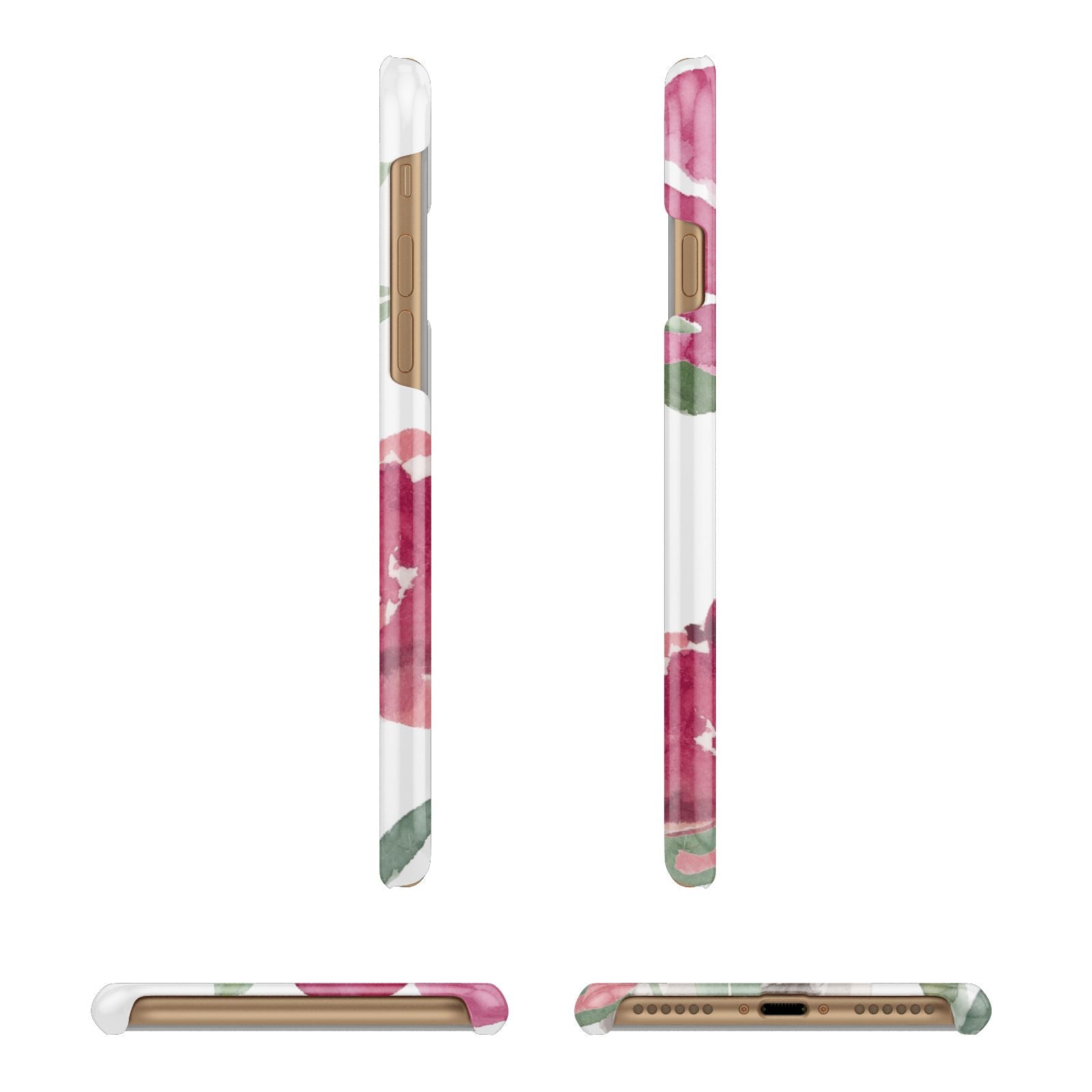 Personalised Jack Russel Apple iPhone 7 8 3D Wrap Snap Case Angled Images