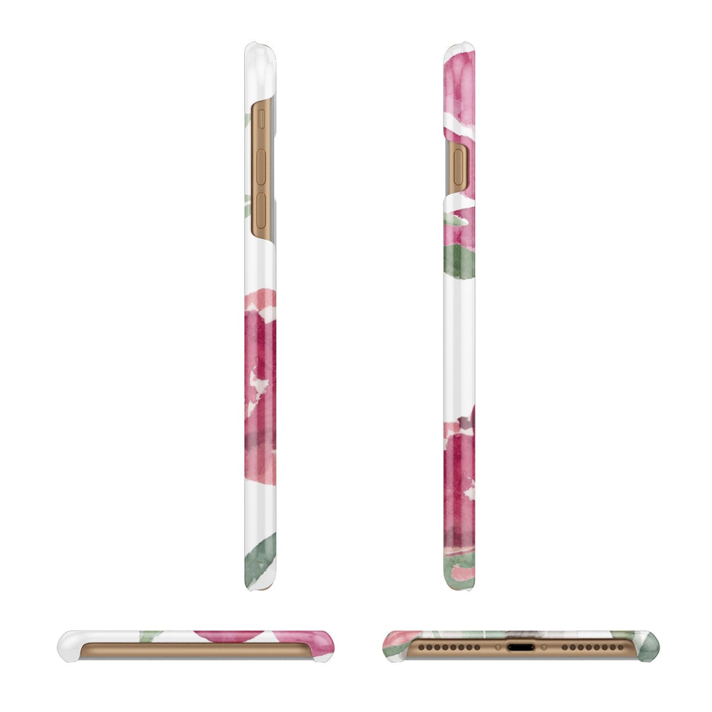 Personalised Jack Russel Apple iPhone 7 Plus 3D Wrap Snap Case Angled Images