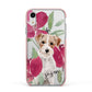 Personalised Jack Russel Apple iPhone XR Impact Case Pink Edge on Silver Phone