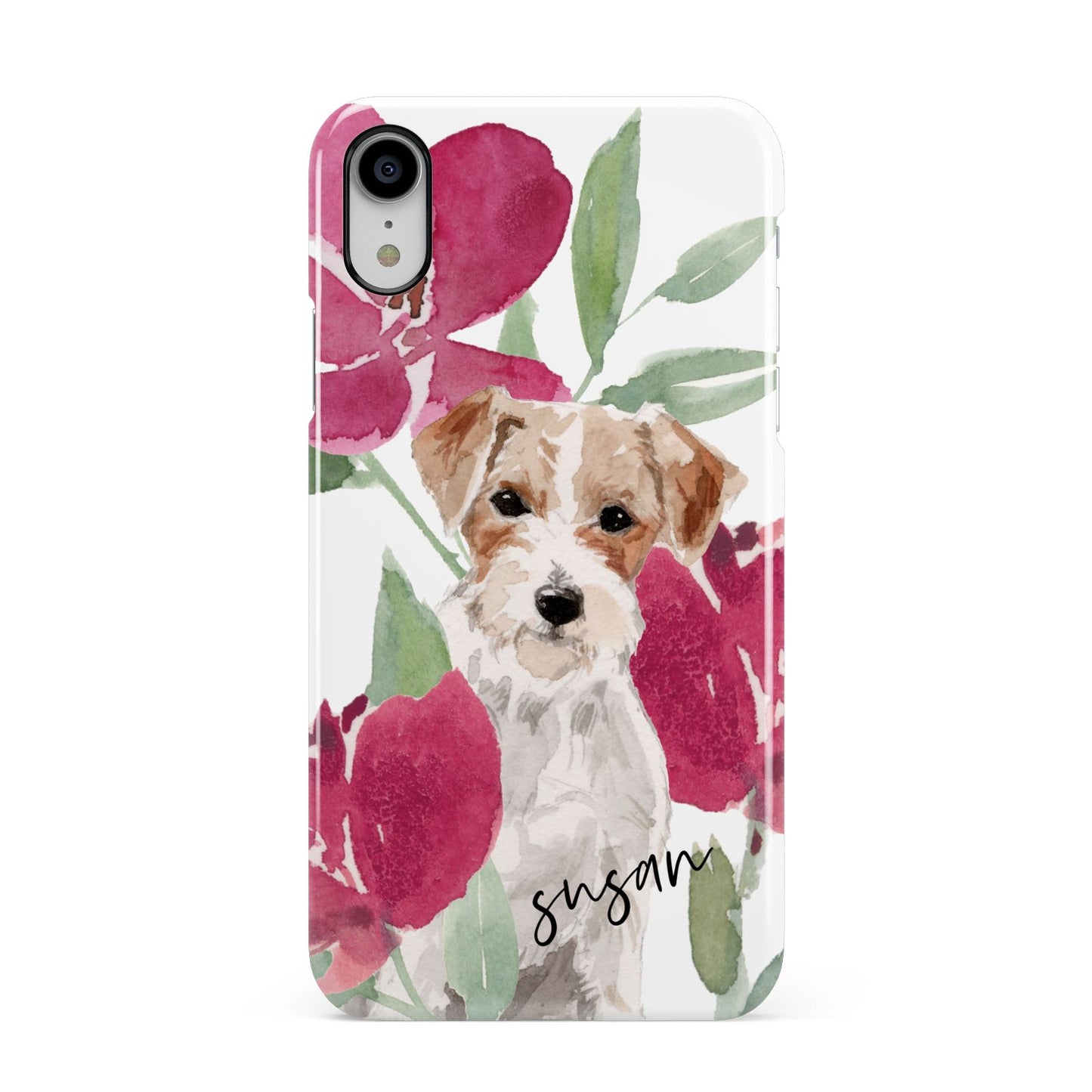 Personalised Jack Russel Apple iPhone XR White 3D Snap Case