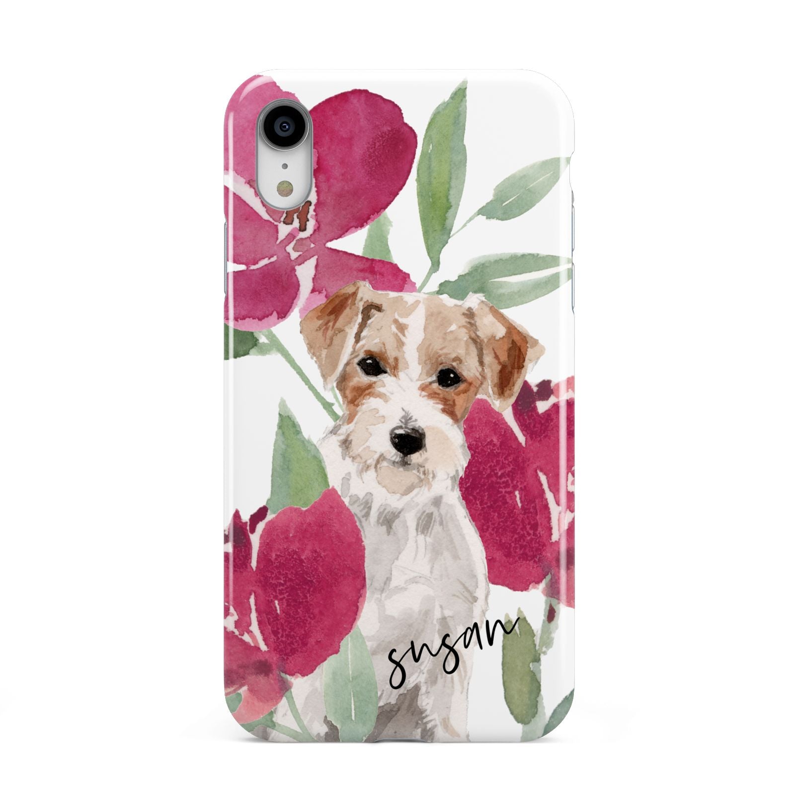 Personalised Jack Russel Apple iPhone XR White 3D Tough Case