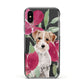 Personalised Jack Russel Apple iPhone Xs Impact Case Black Edge on Black Phone