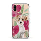 Personalised Jack Russel Apple iPhone Xs Impact Case Black Edge on Gold Phone