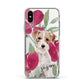 Personalised Jack Russel Apple iPhone Xs Impact Case White Edge on Silver Phone